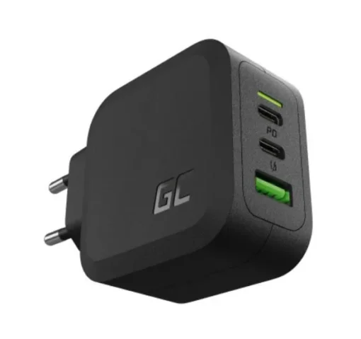 Green Cell PowerGaN 65W PD 3.0 QC 3.0 2xUSB-C 1xUSB-A wall charger - Image 4