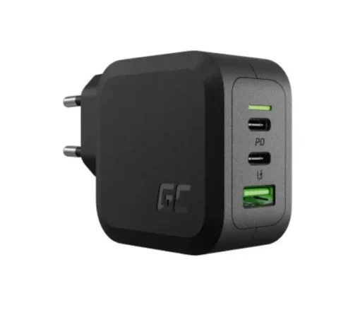 Green Cell PowerGaN 65W PD 3.0 QC 3.0 2xUSB-C 1xUSB-A wall charger