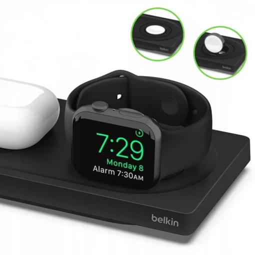 Belkin Wireless Charging Pad with MagSafe 3in1 black - Image 3