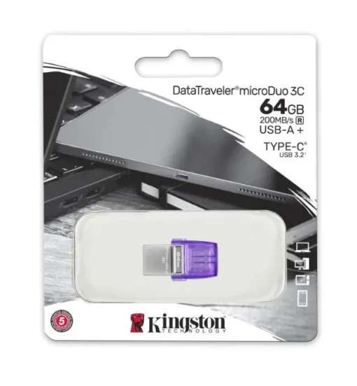 Kingston Pendrive Data Traveler MicroDuo 3C G3 64GB USB-A/USB-C - Image 3