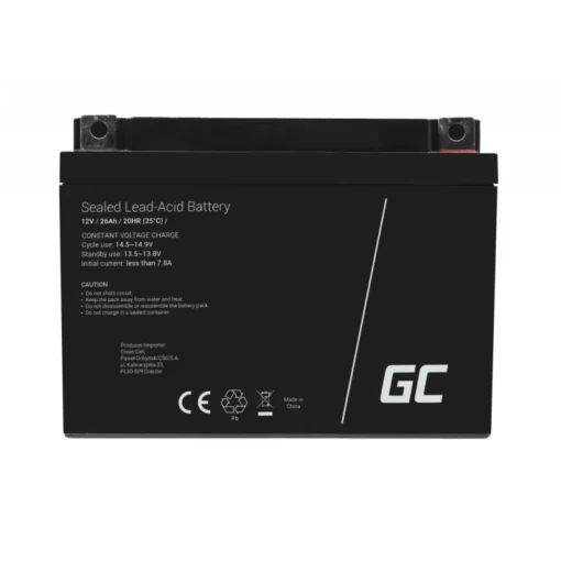 Green Cell Battery AGM VRLA 12V 26Ah - Image 2