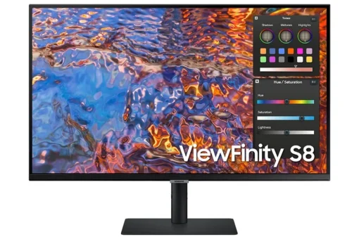 Samsung Monitor 32 cale ViewFinity S80PX IPS 3840x2160 UHD 16:9 1xHDMI 1xDP 1xUSB-C (90W) 3xUSB 3.0 LAN 5ms PinP/PbyP 60Hz HAS+PIV płaski