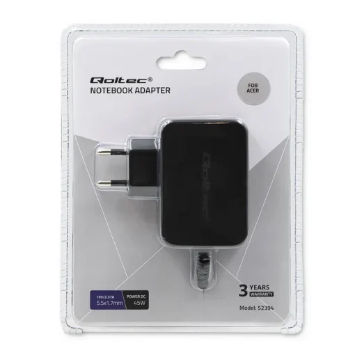 Qoltec Power adapter for Acer 45W, 19V,2.37A, 5.5x1.7 - Image 2