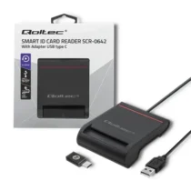 Qoltec Smart chip card scanner USB 2.0 Plug&play