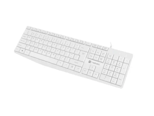 Natec Keyboard Nautilus US slim white - Image 2