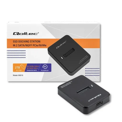 Qoltec Docking station SSD M.2 SATA PCIe, NGFF NVM - Image 5