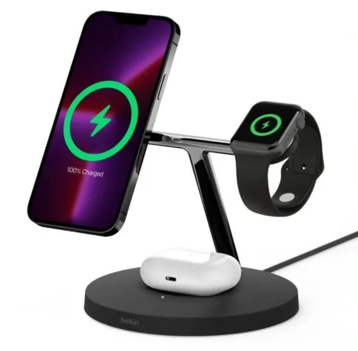 Belkin BOOST CHARGE PRO 3-in-1 wireless charging cradle MagSafe black - Image 2