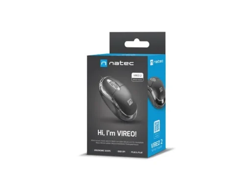 Natec Mouse Vireo 2 1000 DPI black optical USB - Image 5