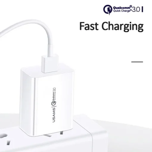 USAMS Charger T22 1xUSB 18W QC 3.0 only head - Image 3