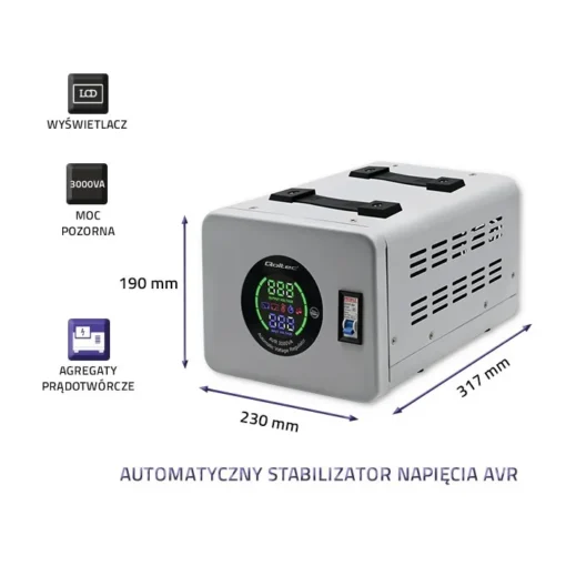 Qoltec Voltagestabilizer AVR 3000VA - Image 3