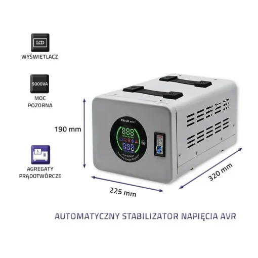 Qoltec Voltage stabilizer AVR 5000VA - Image 3