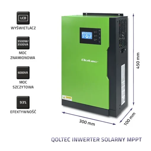 Qoltec Hybrid solar inventer Off Grid 3,5kW, 100A - Image 3