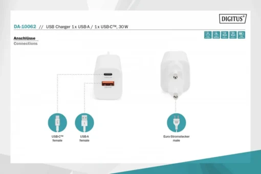 Digitus USB Charger 2x USB DA-10062 - Image 5