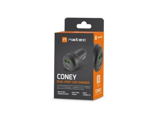 Natec Car charger 1x USB 1x USB-C QC 3.0 - Image 2