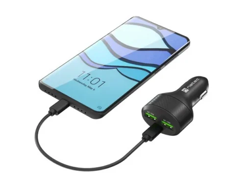 Natec Car charger 2x USB 1x USB-C QC 3.0 - Image 5