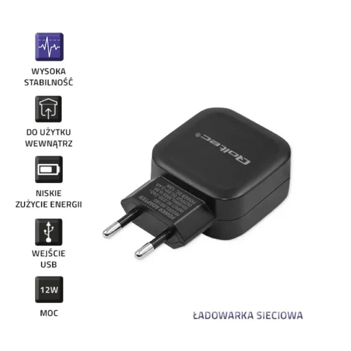 Qoltec Network Charger 12W | 5V | 2.4A | USB - Image 3