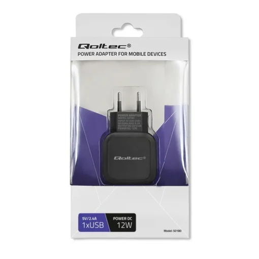 Qoltec Network Charger 12W | 5V | 2.4A | USB - Image 5