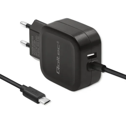 Qoltec Charger 17W | 5V | 3.4A | USB + Cable Micro USB