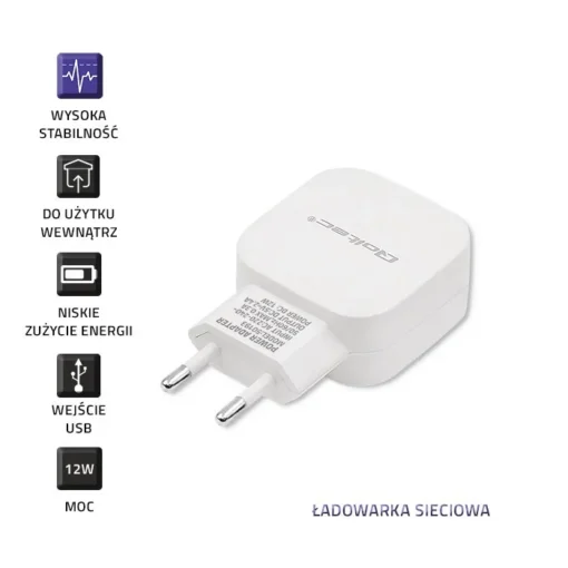 Qoltec Charger 12W 5V 2.4A USB White - Image 4