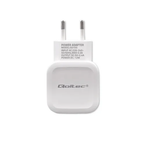 Qoltec Charger 12W 5V 2.4A USB White - Image 5