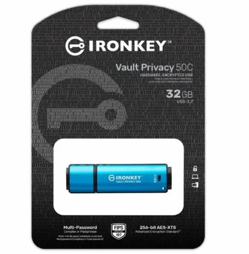 Kingston Pendrive 32GB IronKey Vault Privacy 50C AES-256 FIPS-197 - Image 2