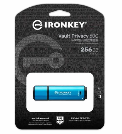 Kingston Pendrive 256GB IronKey Vault Privacy 50C AES-256 FIPS-197 - Image 2