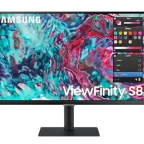 Samsung Monitor 27 cali ViewFinity S8 IPS 3840x2160 UHD 16:9 1xHDMI 2xTB 4.0 (90W/15W) 3xUSB 3.0 LAN 5ms DCh PinP/PbyP 60Hz HAS+PIV głośniki płaski