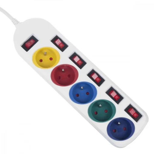 Maclean Power strip 5 socket with switches MCE204M/W - Image 4