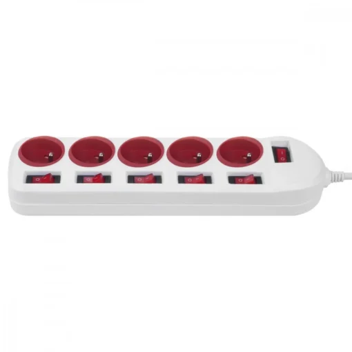 Maclean Power strip 5 socket with switches MCE204 R/ - Image 3