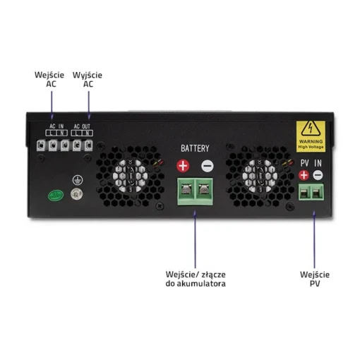 Qoltec Hybrid solar inverter Off Grid, 1.5kW, 80A - Image 5