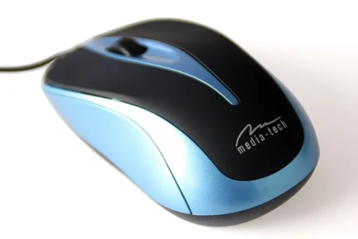 Media-Tech Optical Mouse 800dpi BLACK-BLUE MT1091 - Image 3