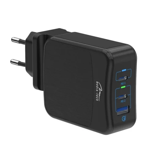 Media-Tech SMART POWER ADAPTOR 2X USB-C 1X USB MT6252 - Image 5