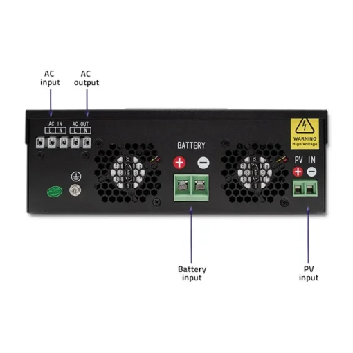 Qoltec Hybrid solar inverter Off Grid 2.4kW, 80A - Image 5