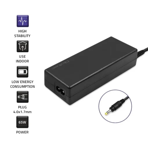 Qoltec Power adapter for Huawei 65W, 19V, 3.42A, 4.0x1. - Image 2