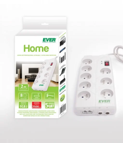 EVER Surge protector Home 2m 8 outlets - Image 3