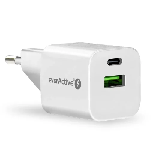 everActive CHARGER USB/USB-C QC3.0 30W WHITE - Image 3