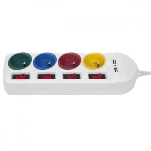 Maclean Power strip 4 sockets 2xUSB Maclean MCE229W - Image 3