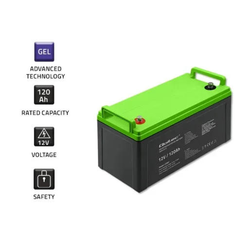 Qoltec Gel battery 12V, 120Ah - Image 3