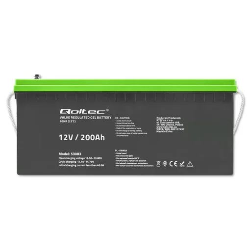 Qoltec Gel battery 12V, 200Ah - Image 5