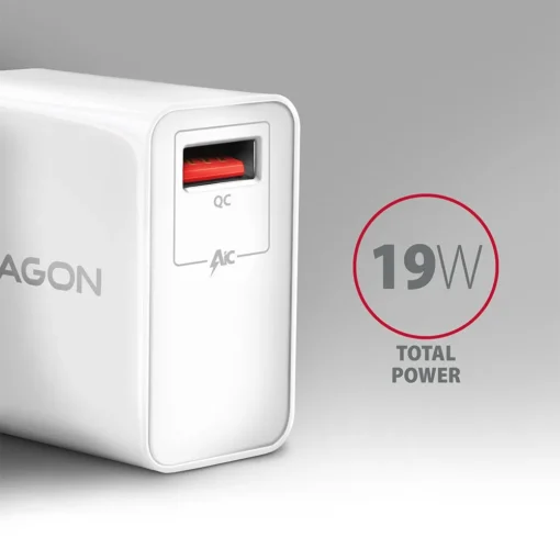 AXAGON AXAGON ACU-QC19W, wall charger 19W, QC,1x whit - Image 2