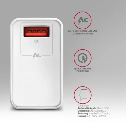 AXAGON AXAGON ACU-QC19W, wall charger 19W, QC,1x whit - Image 4