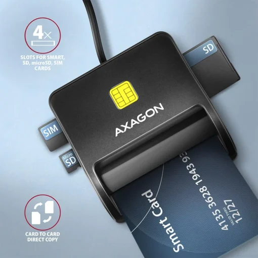 AXAGON AXAGON CRE-SM3SD reader Smart card +SD/microSD/ - Image 3