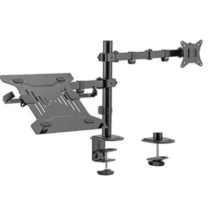 Gembird Adjustable desk mount with monitor arm and Лаптоп tray