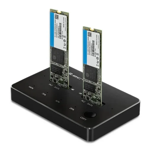 Qoltec Drive docking station 2xSSD M2 SATA NGFF