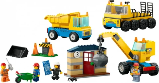 LEGO LEGO City Construction Toy Trucks and Crane with Demolition Ball - Image 2