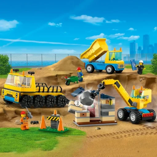 LEGO LEGO City Construction Toy Trucks and Crane with Demolition Ball - Image 5