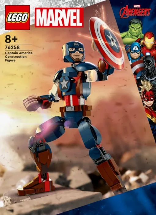 LEGO LEGO Super Heroes 76258 Marvel Captain America Construction Figure - Image 3