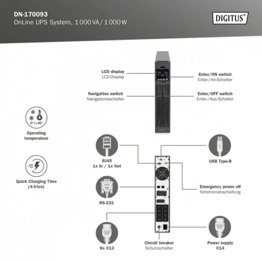 Digitus UPS Online Rack DN-170093 - Image 5