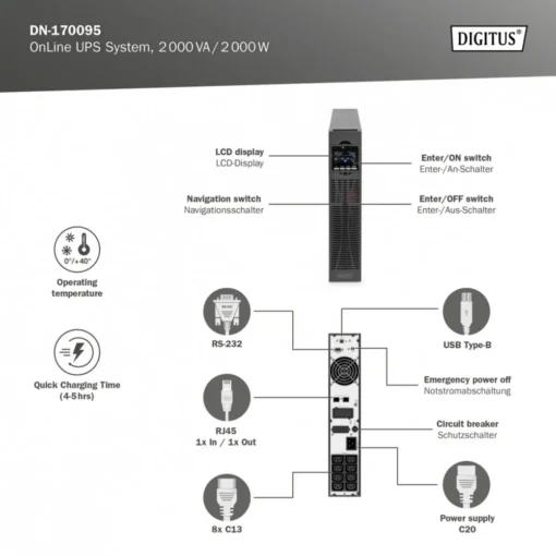 Digitus UPS Online Rack DN-170095 - Image 4