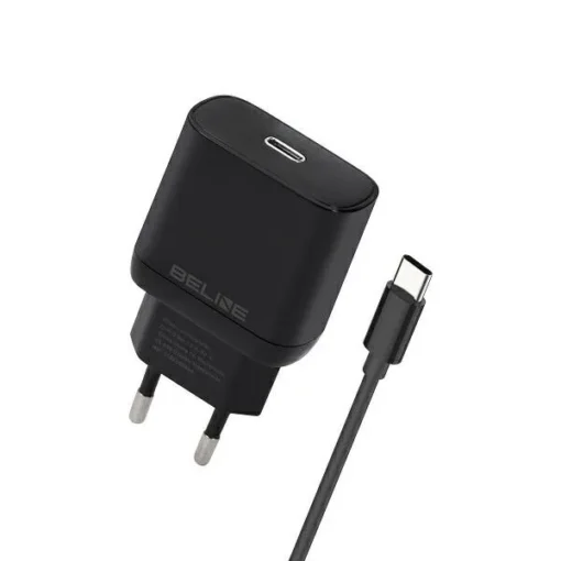 Beline Charger 25W USB-C + USB-C cable, black - Image 3